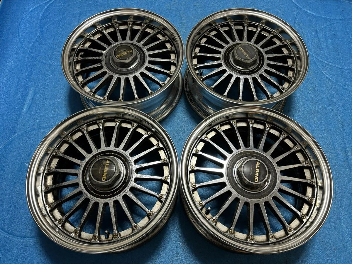 JDM Rare Weds ALBINO deep rim 1515X6.5JJ +16 PCD 114.3/4H used 4Book o No Tires