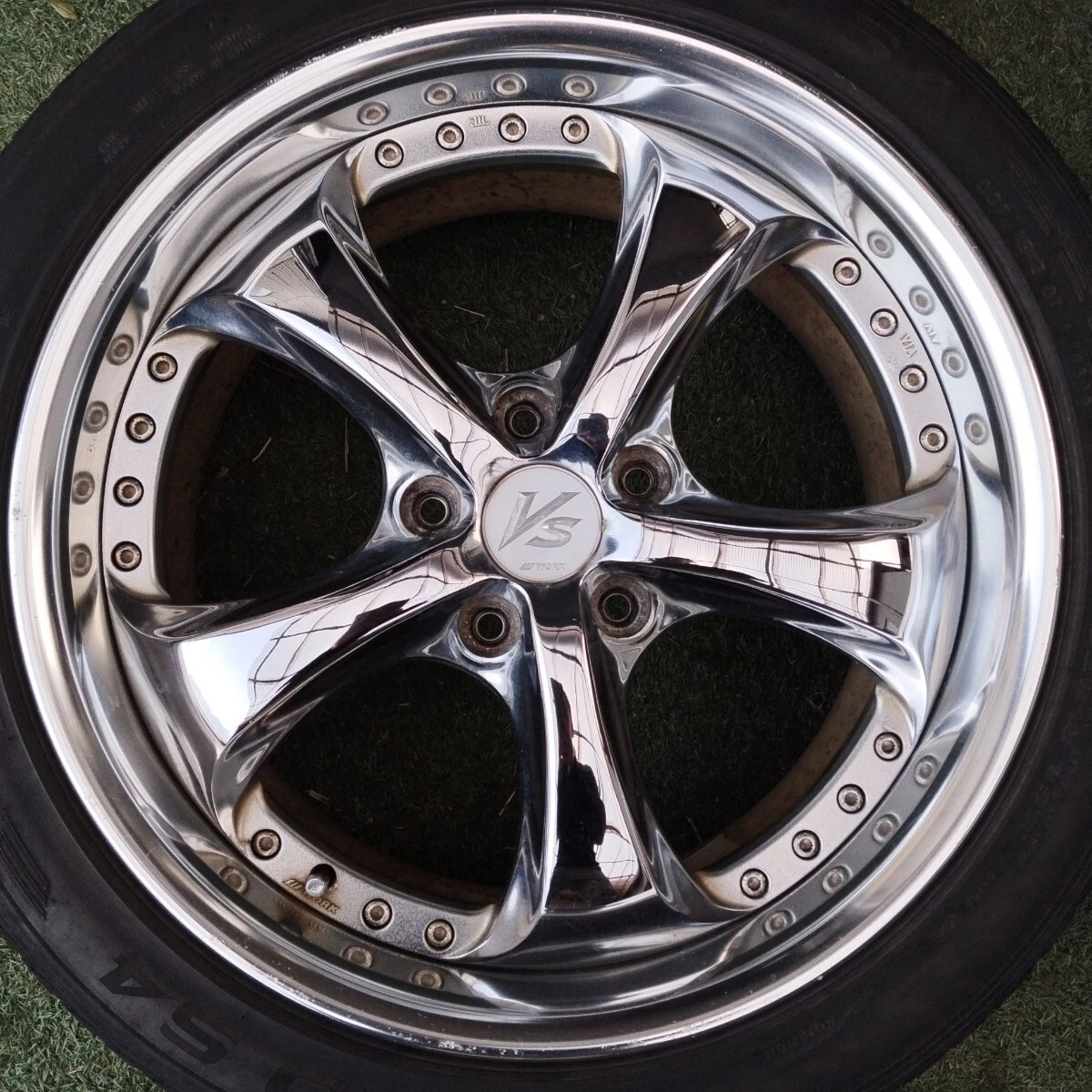 JDM WORK VS-KF 184-wheel set 8J+51 8J+45 PCD114.3 plated drift WORK No Tires - Image 3