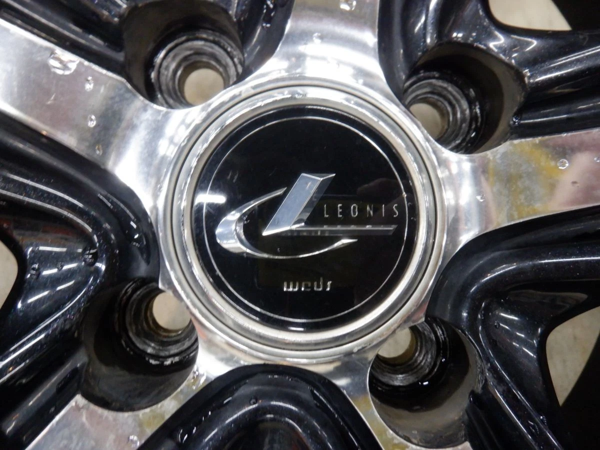 JDM S Black Polished Weds Leonis UC 16 4H100 6J+42 Bridgestone 195/50R No Tires - Image 7