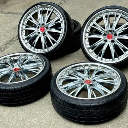 JDM Weds Kranze El Avora grooved chrome-plated 225/30R20 225/35R20 4Bo No Tires