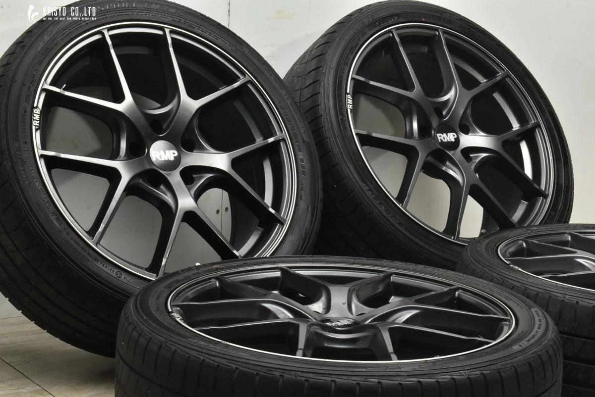 JDM Good Condition RMP 025F 19in 8J +38 PCD114.3 SPsports LM705 245/40 No Tires - Image 2