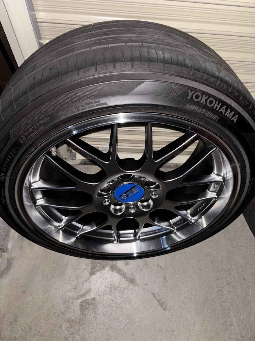 JDM BBS RG-R 8J 9J 4-wheel set no scratches ADVAN db V552 tires 215/45 No Tires - Image 10