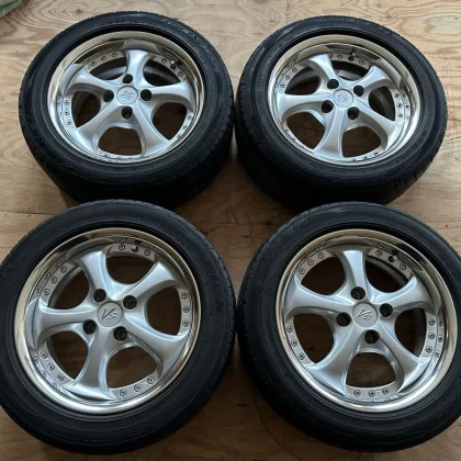 JDM WORK VS-KF 15-inch 6.5j+32 PCD100 4H JDM work vskf 4-book set rare No Tires