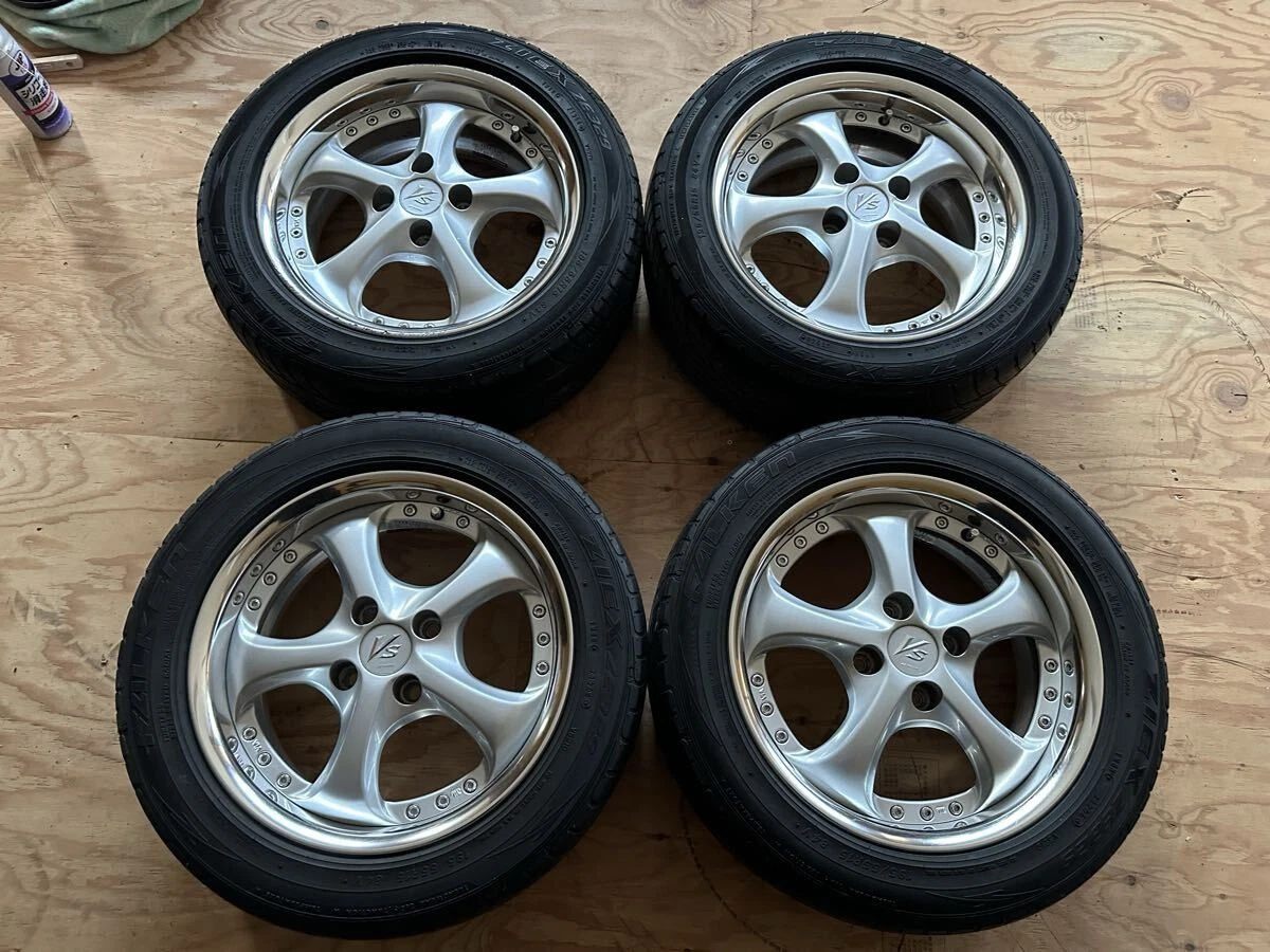 JDM WORK VS-KF 15-inch 6.5j+32 PCD100 4H JDM work vskf 4-book set rare No Tires
