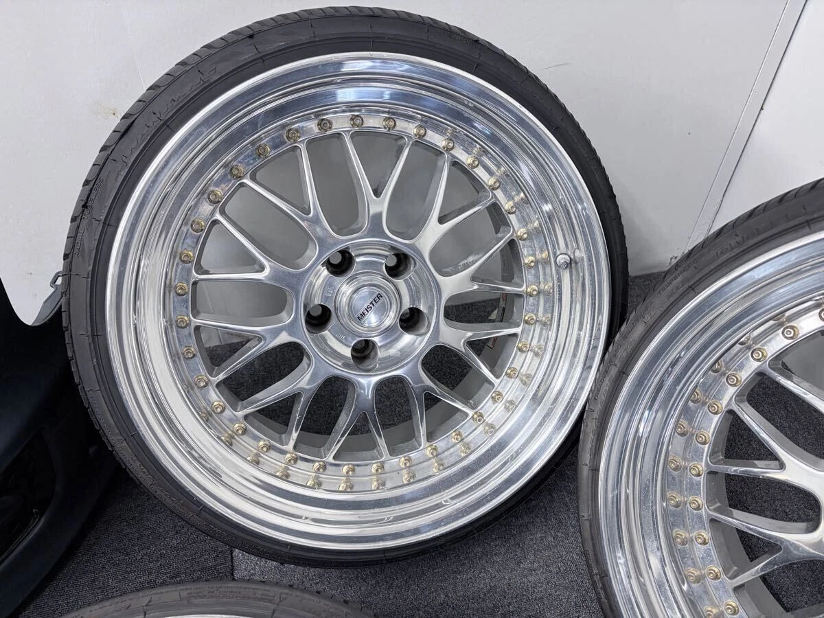 JDM Work Meister M1 3P PCD 112 Full Polish Deep Rim 9.5j 10.5j 18Audi No Tires - Image 5