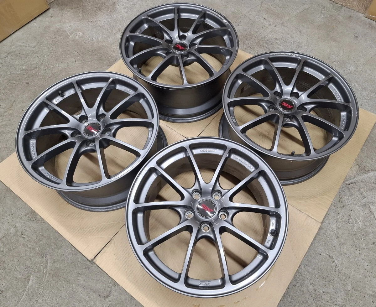 JDM Superb Condition Subaru WRX STI Genuine Optional Rays Wheels 4Book No Tires - Image 6