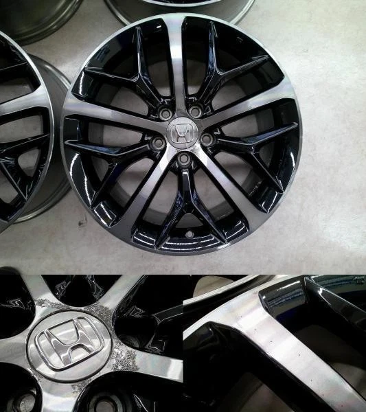 JDM Used 4-piece aluminum wheel set Honda FK Civic late model genuine No Tires - Image 5