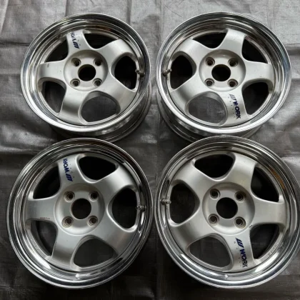 JDM Out of print work Meister S1 15x5.5j +42/O disc 4-hole PCD100 4-wh No Tires