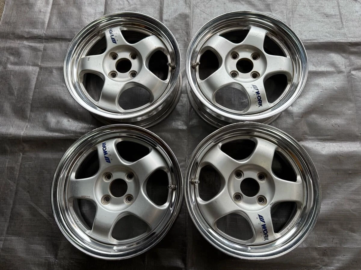 JDM Out of print work Meister S1 15x5.5j +42/O disc 4-hole PCD100 4-wh No Tires