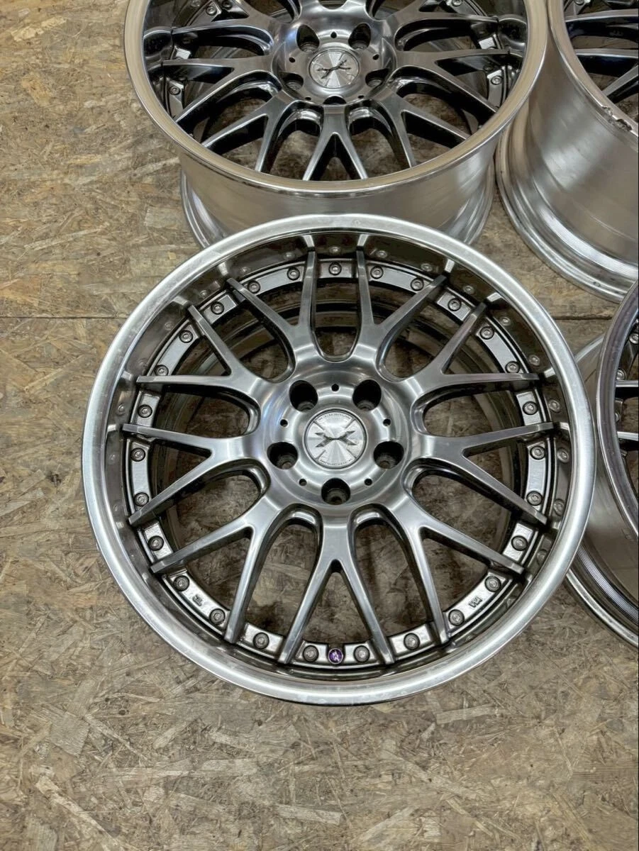 JDM Rare WEDS Maverick 709M 188.5J+24 9.5J+30 PCD114.3 5-hole 5H deep No Tires - Image 2