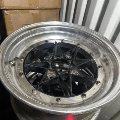 JDM RIVER SIDE Old car 7j ? 114.3 4-hole Rare 144Book No Tires