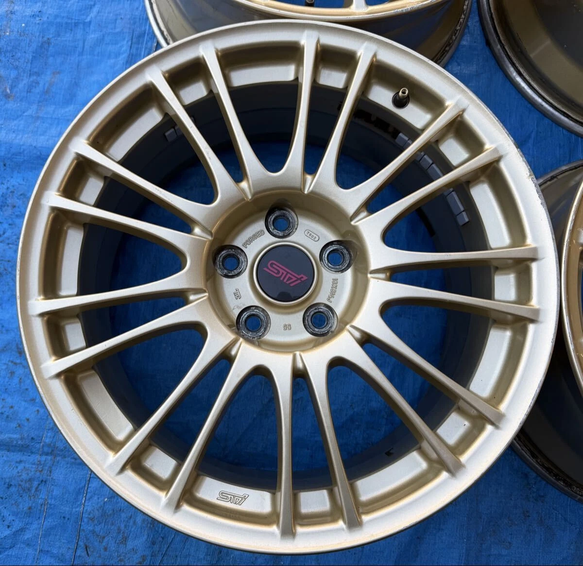 JDM Rare Impreza WRX STI genuine BBS RV739 forged wheels 18 8.5J +55 1 No Tires - Image 3