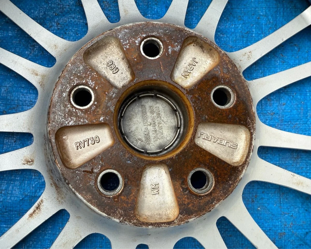 JDM Forging Subaru STI Genuine Option BBS RV739 18 8.5J +55 GVB GVF GR No Tires - Image 9