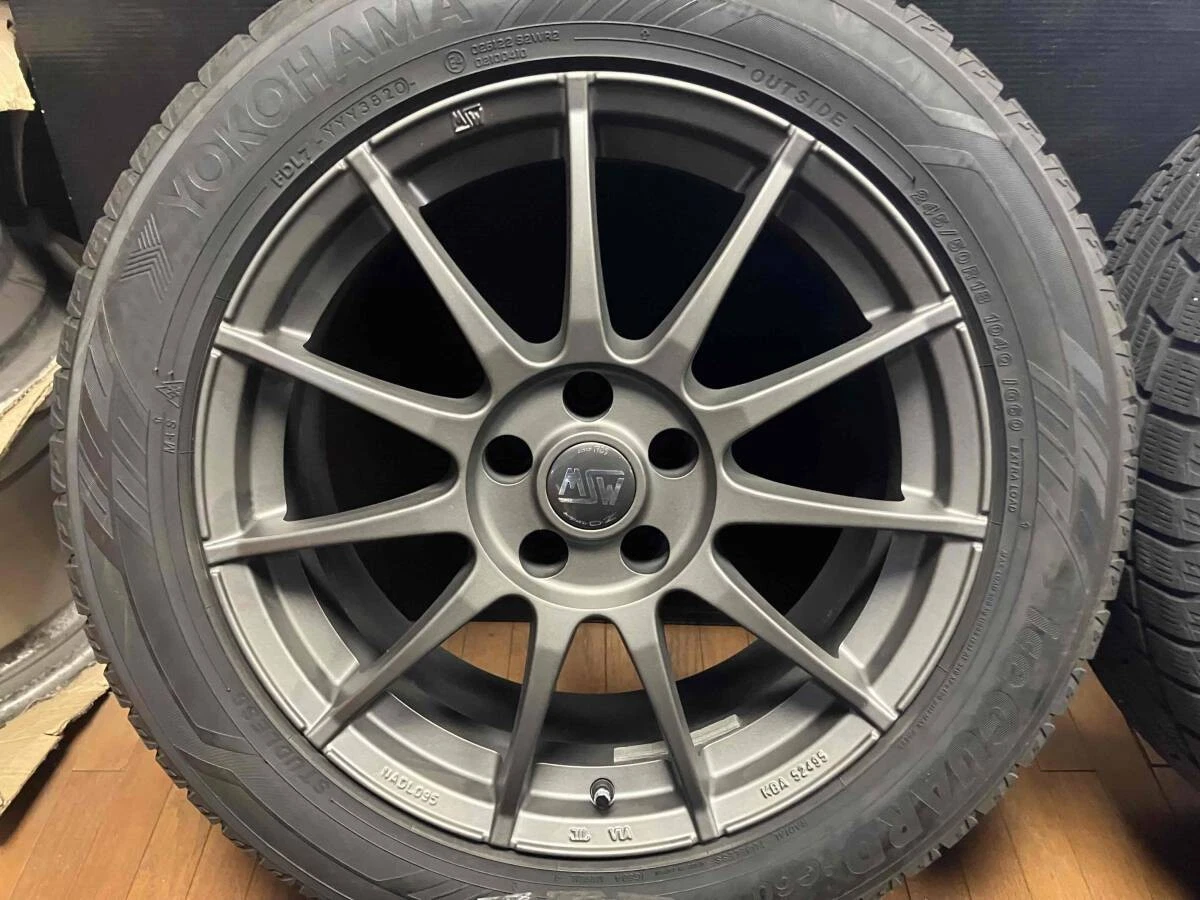 JDM Studless tire set with IG60 tires MSW85 18-inch wheels 8J+28 5H112 No Tires - Image 4