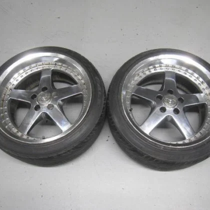 JDM WORK Equip Chrome Wheels 10J+22 PCD114.3/5H 182Book Listing Compat No Tires