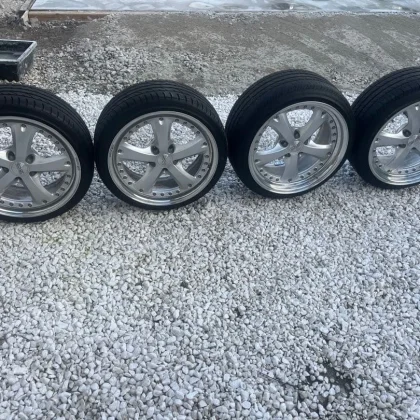 JDM Miyagi OZ VELA 2 18 Silver 5-Spoke Wheel Set No Tires