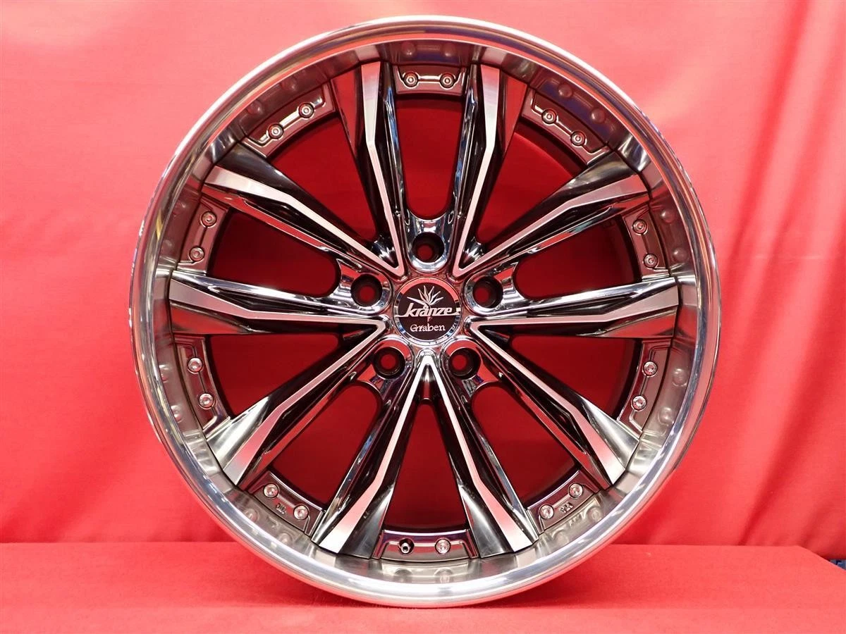 JDM Deep rim F50mm R70mm WEDS Kranze Graben Used wheels 4Book 8.5/9.5J No Tires - Image 5
