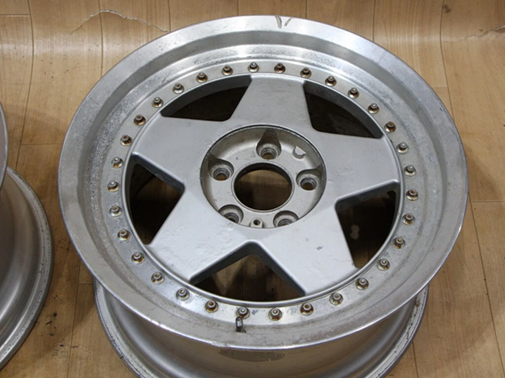 JDM B666 Deep Rim Out of Production 3-Piece Rare WORK MADEL 17x9J+47 9 No Tires - Image 4