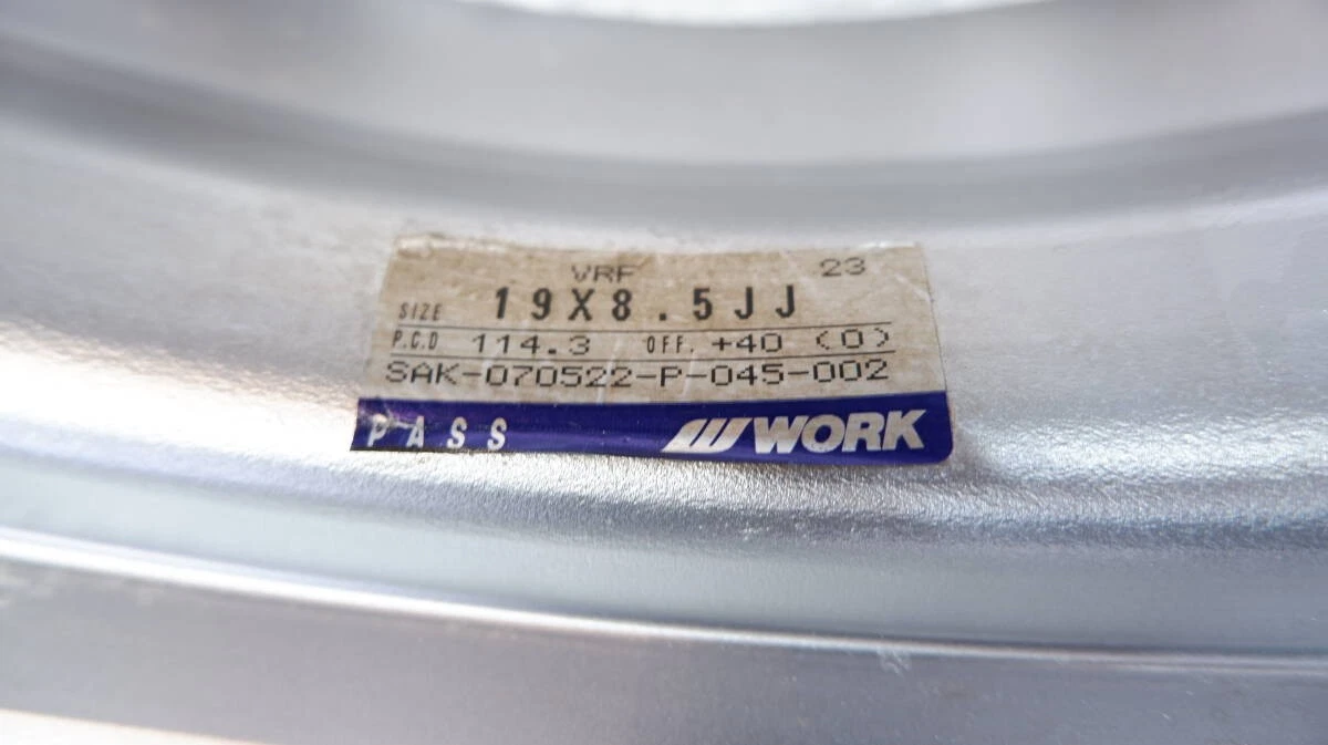 JDM WORK work VARIANZA wheels baked and painted by a wheel repair spec No Tires - Image 10