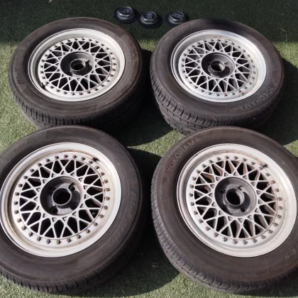 JDM Rare BBS RM002 15-inch 4-Book Set 6.5j+33 4-Lug PCD100 BBS No Tires