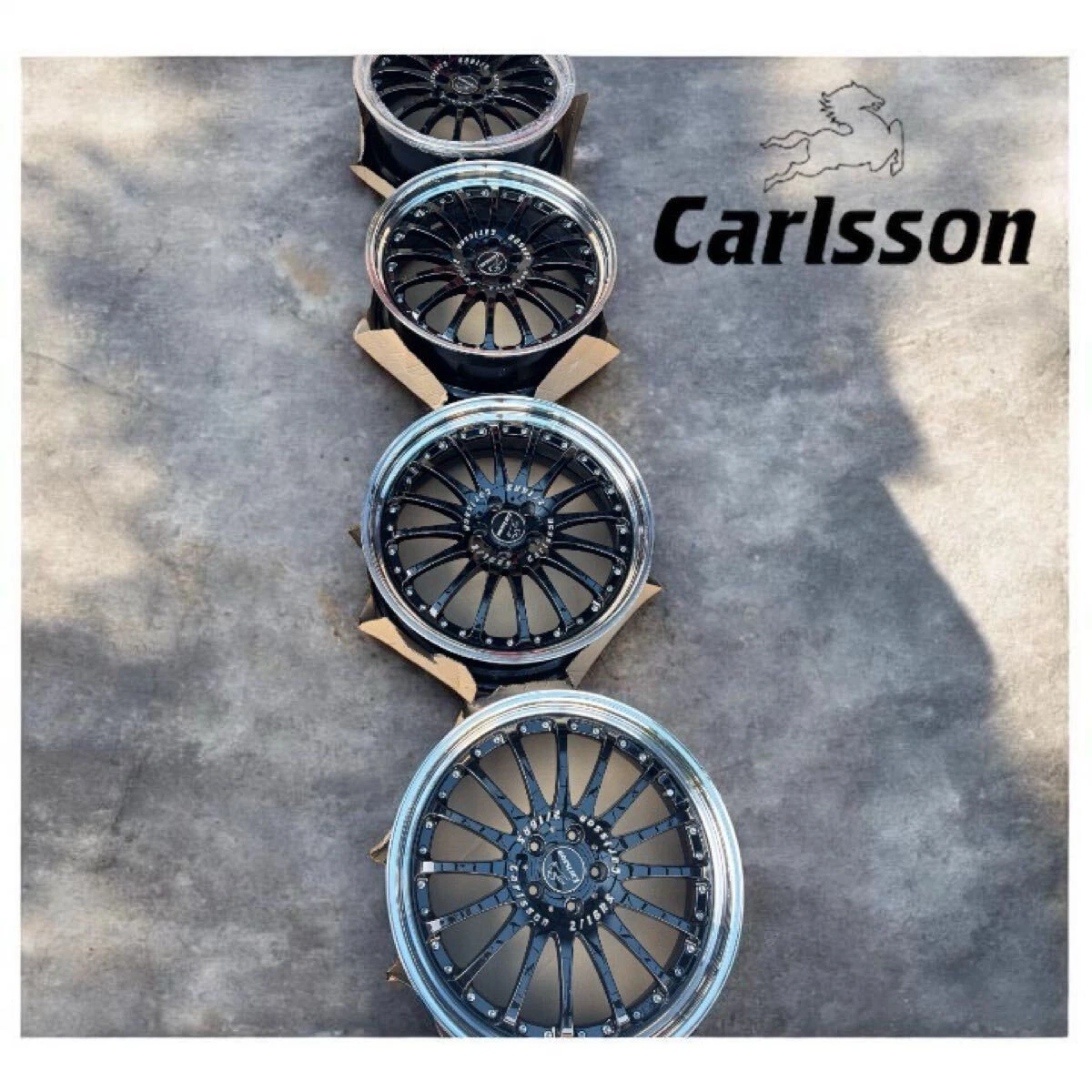 JDM Carlsson 2/16 RS 21-inch x 8.5j +38 PCD114 deep rim black x black No Tires - Image 2