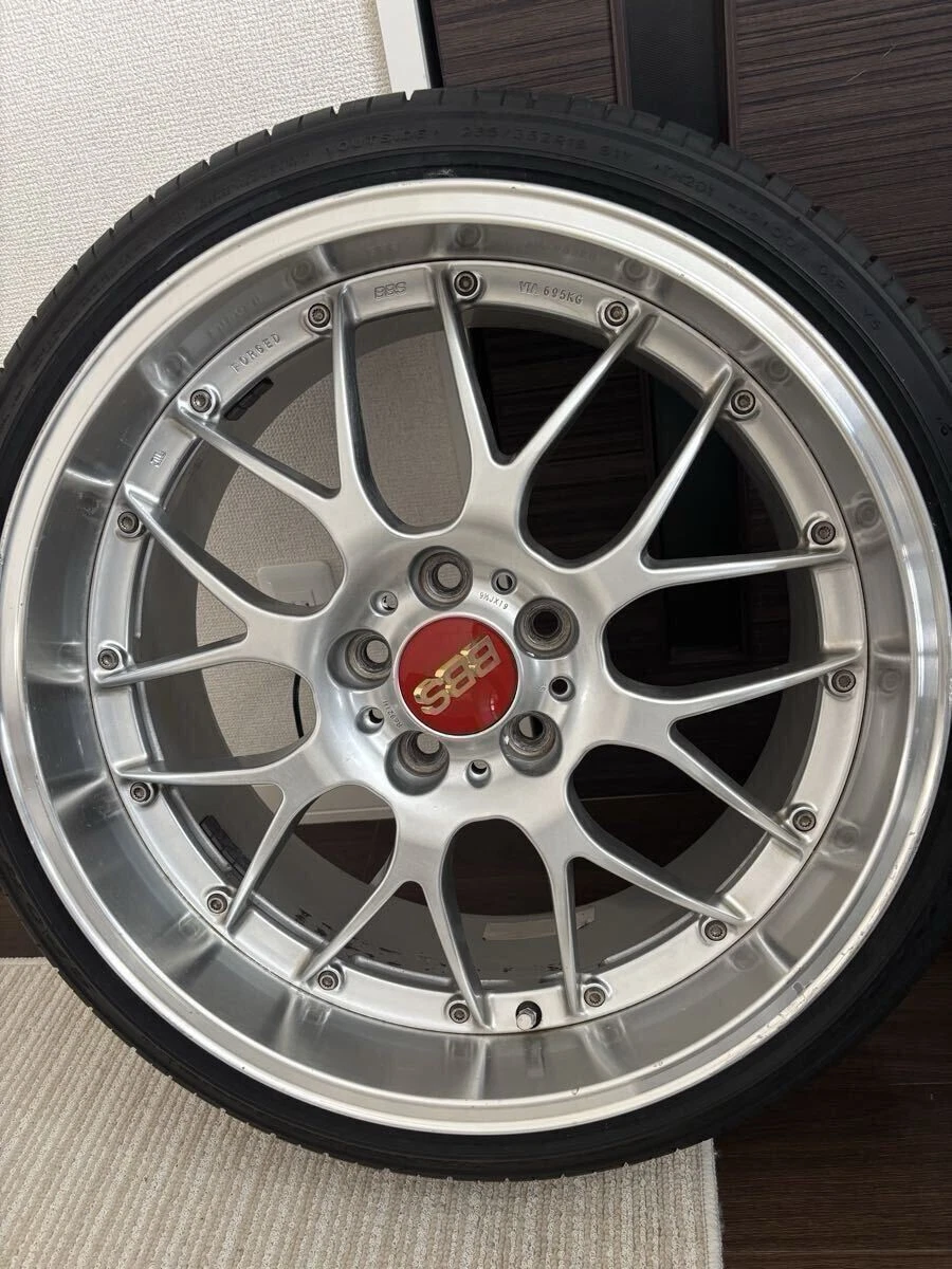 JDM BBS RS-GT 8.5J/9.5J-19 +38 DSK 215/35-19 235/35-19 Forged Silver 2 No Tires - Image 5