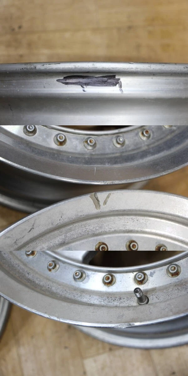 JDM B666 Deep Rim Out of Production 3-Piece Rare WORK MADEL 17x9J+47 9 No Tires - Image 10