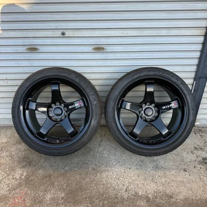 JDM RAYS Nismo LMGT4 2Wheels no tires 18x9+22 5x114.3 Black Good Condition