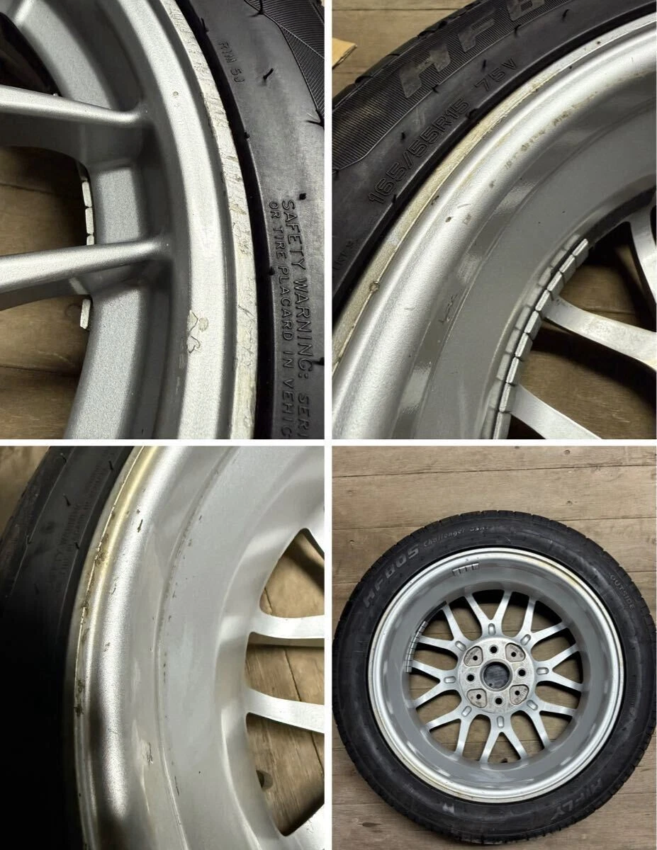 JDM BBS RX280 155J+40 Copen OEM Wheel and Tire Set BBS No Tires - Image 3