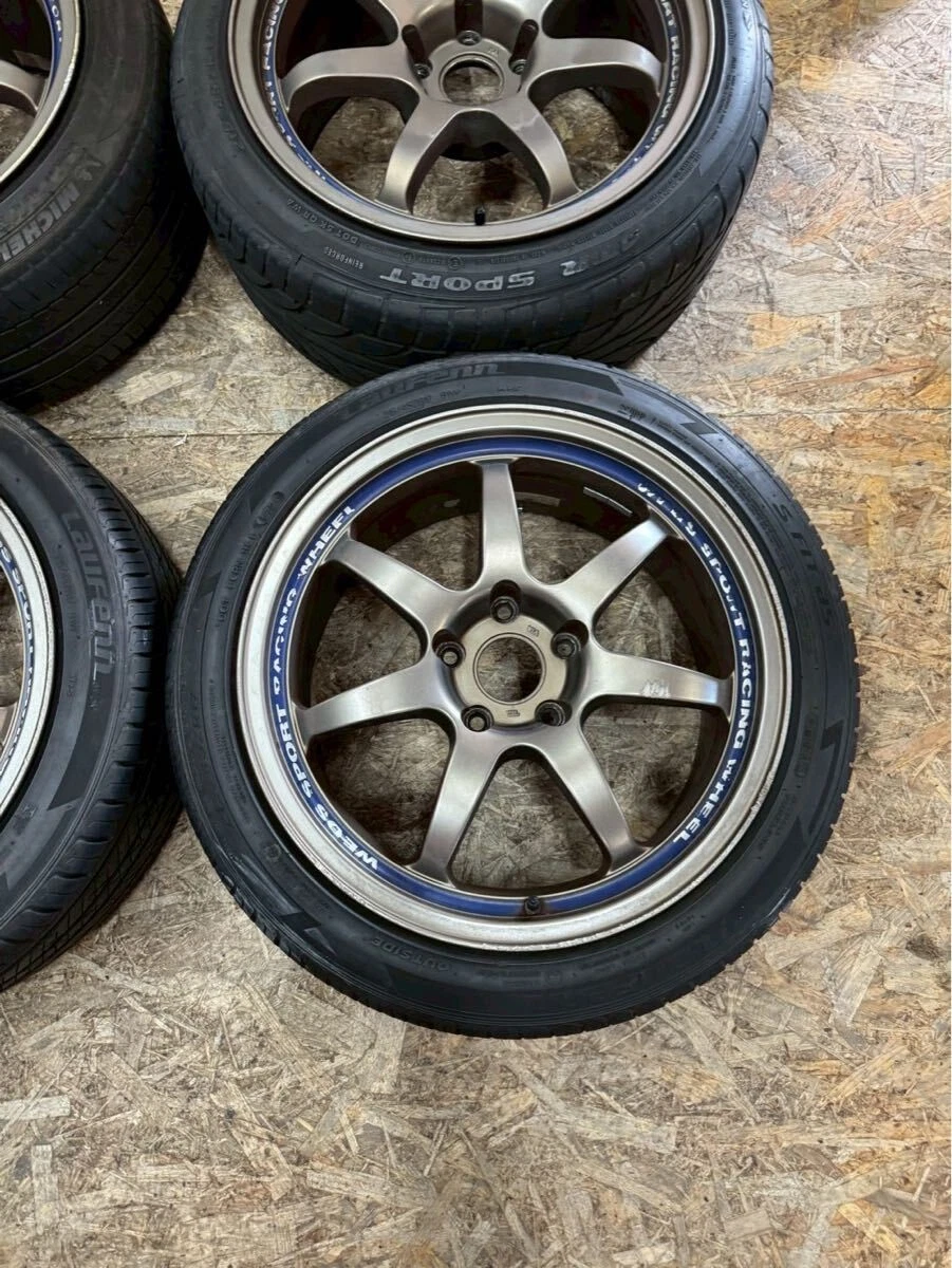 JDM Rare Weds Sport SA-90 178J+35 9J+35 PCD114.3 5-hole 5H Wedssports No Tires - Image 5