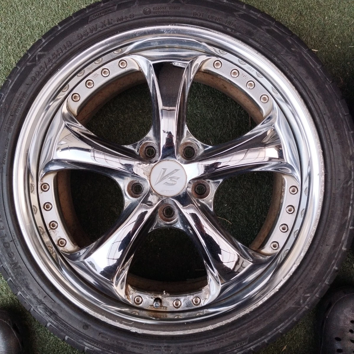 JDM WORK VS-KF 184-wheel set 8J+51 8J+45 PCD114.3 plated drift WORK No Tires - Image 7