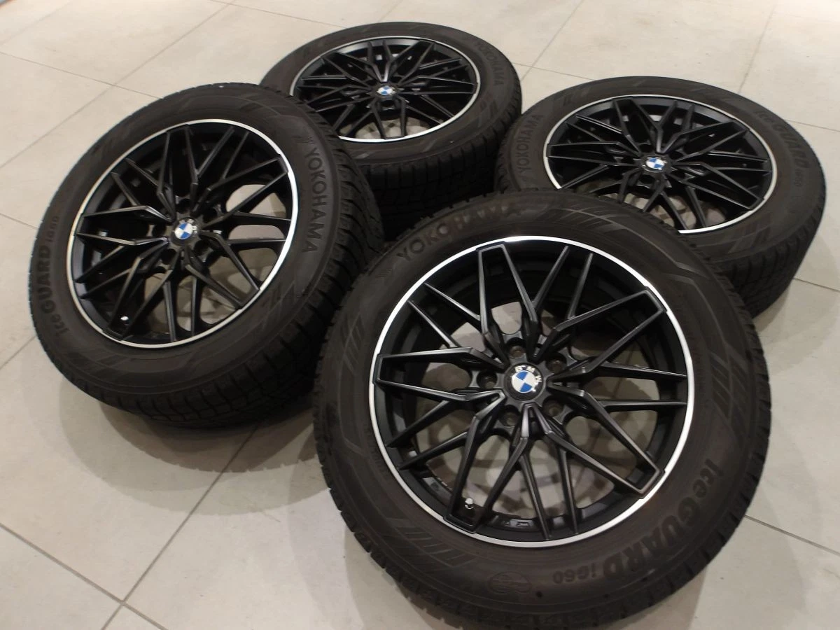 JDM H nurburg MTX black 17 5H112 7.5J+52 Yokohama IceGuard IG60 225/55 No Tires