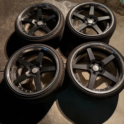 JDM 19 Black Work Gnosis GR203 PCD114.3 5h No Tires