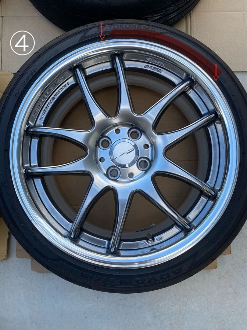 JDM WORK emotion CR2P 17-inch 4-hole PCD100 No Tires - Image 8