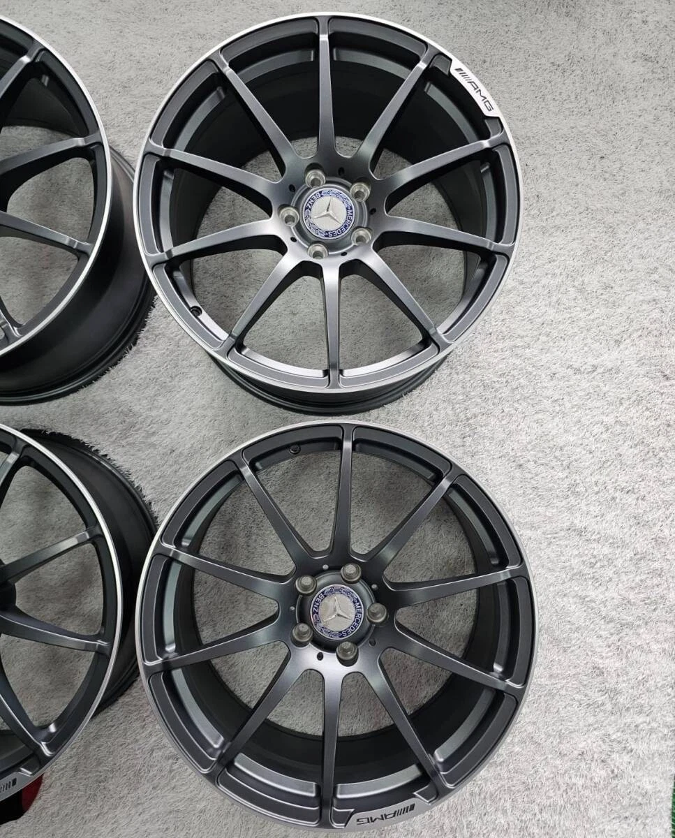 JDM C63 Black series W204 genuine AMG 199J 9.5J PCD112 4-wheel drive M No Tires - Image 4