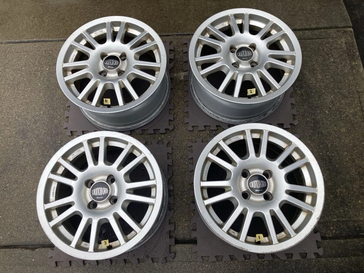 JDM Black Cromodora Race 2000 15 7J +38 100 4Book wheels for Roadster No Tires