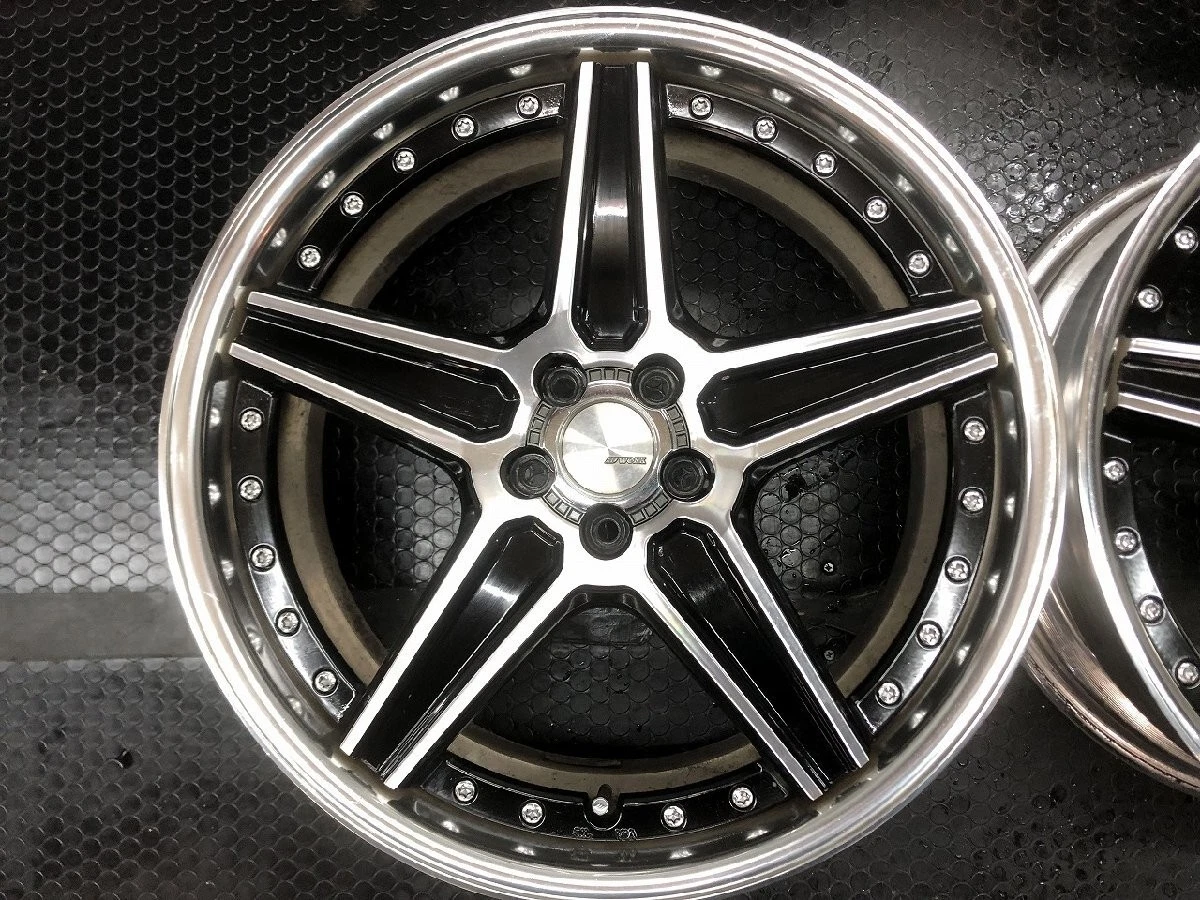 JDM WORK Lanvec LS1 wheels with aftermarket 194Book 7.5J5HPCD100+48 bo No Tires - Image 4