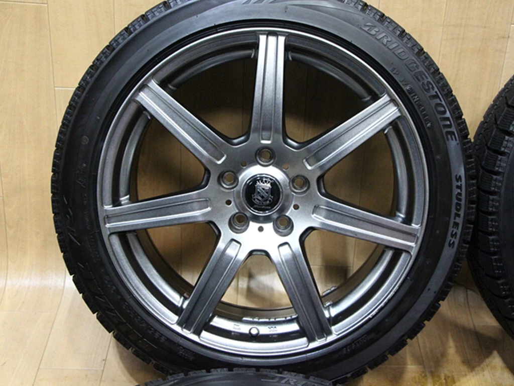 JDM C49 MANARAY SPORT 18X8J+45 PCD114.3 BS Bridgestone BLIZZAK VRX 225 No Tires - Image 2