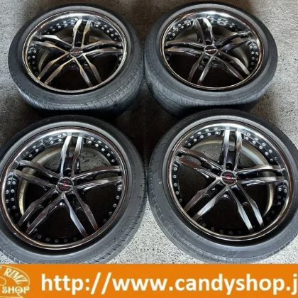 JDM Used 18-inch AME Sharen XF-558J Legno 225/45R18 wheels from Shiga. No Tires