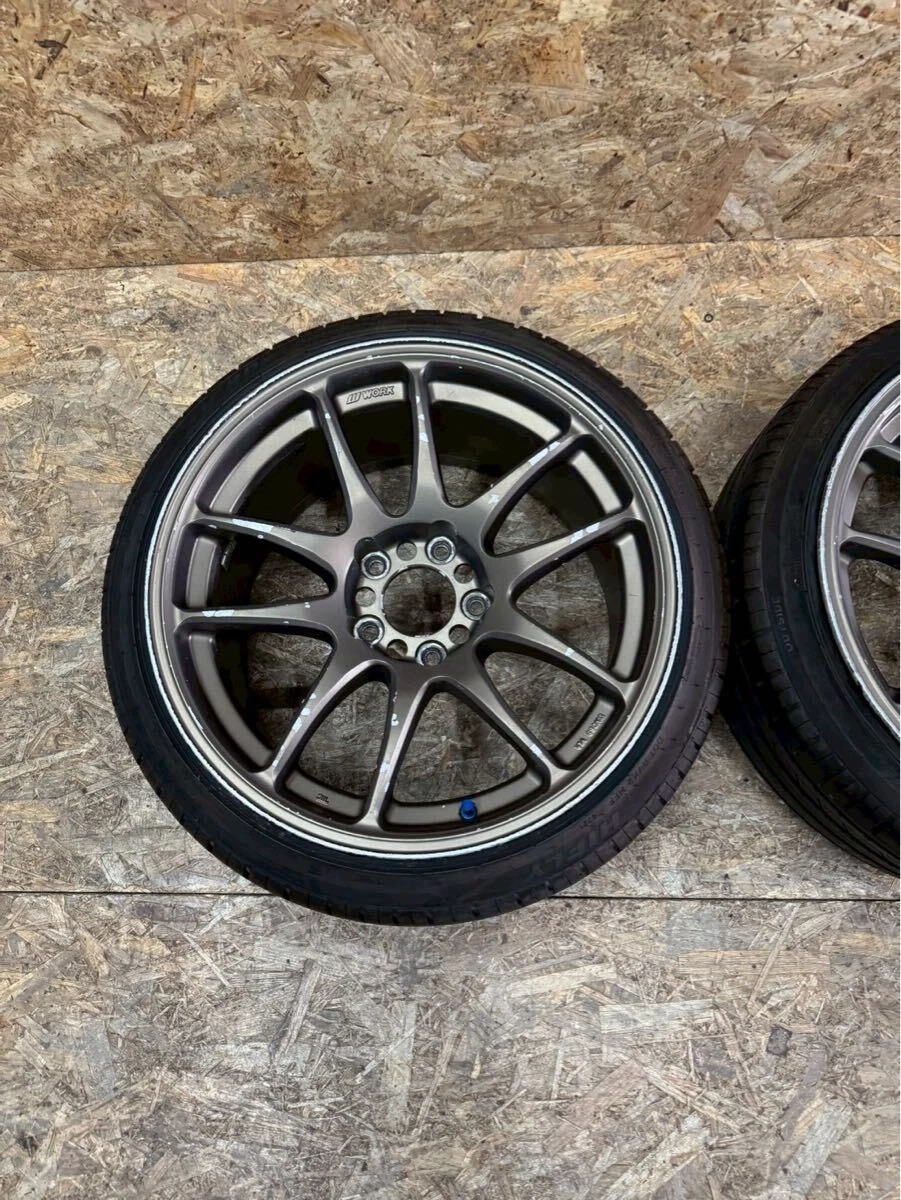 JDM Rare WORK EMOTION CR Kai 179J +28 PCD114.3 5-lug wheels work emoti No Tires - Image 2