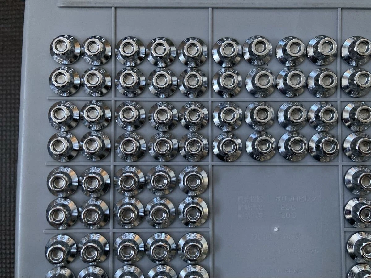 JDM Exquisite Finish BBS RS Genuine Piercing Bolt & Nut Set 152 Books No Tires - Image 3