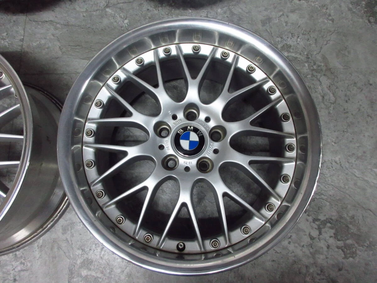 JDM Rare BMW E38 genuine optional BBS Black Spoke Composite II wheels No Tires - Image 5