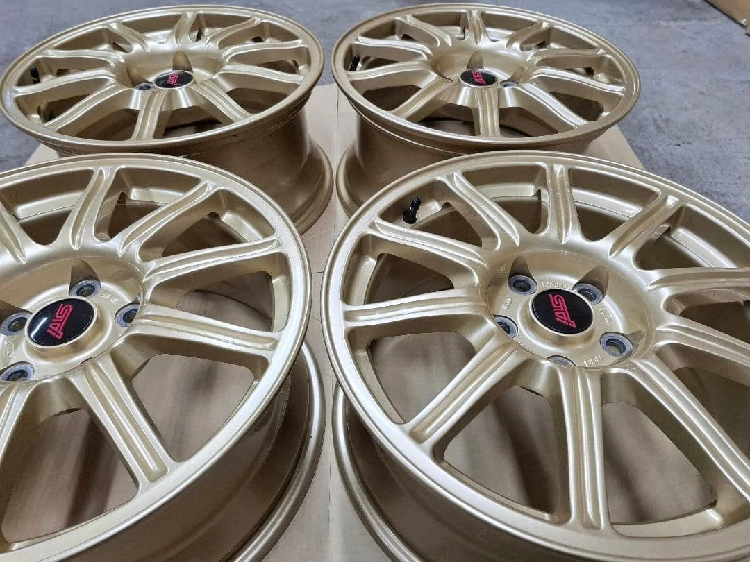 JDM Superb Subaru WRX STI Genuine BBS Wheels 4Book Forging 8.0J No Tires - Image 7