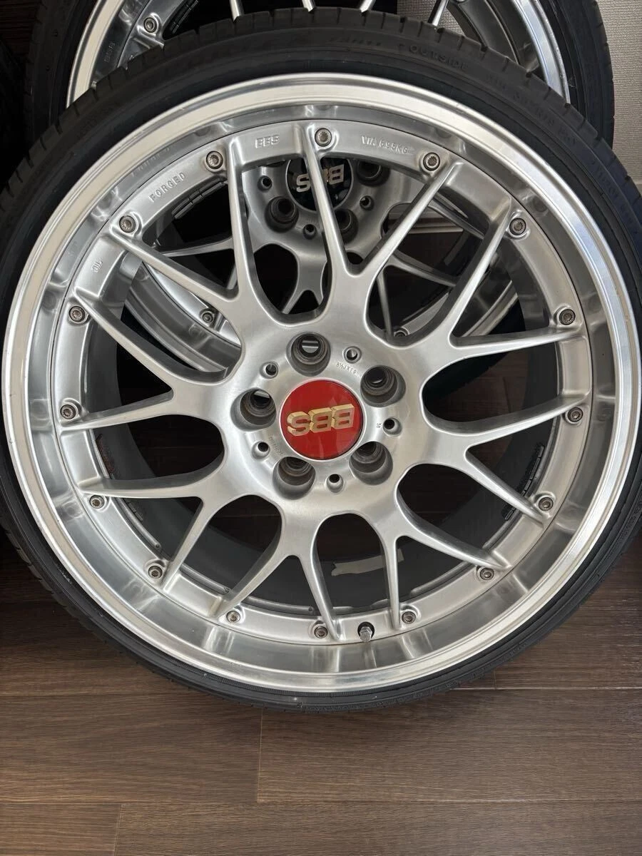 JDM BBS RS-GT 8.5J/9.5J-19 +38 DSK 215/35-19 235/35-19 Forged Silver 2 No Tires - Image 3