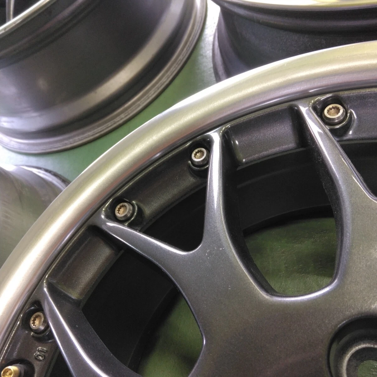 JDM Genuine VW BBS RS764 rim polish specification gunmetal discs 4H 16 No Tires - Image 6