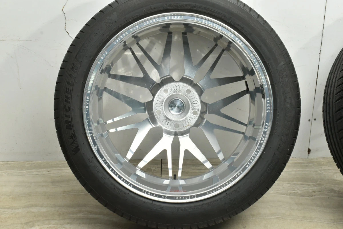 JDM Used VOSSEN EVO EVO-5 4-Book Set 2210.0J x 22+18 PCD 130 295/40R22 No Tires - Image 10