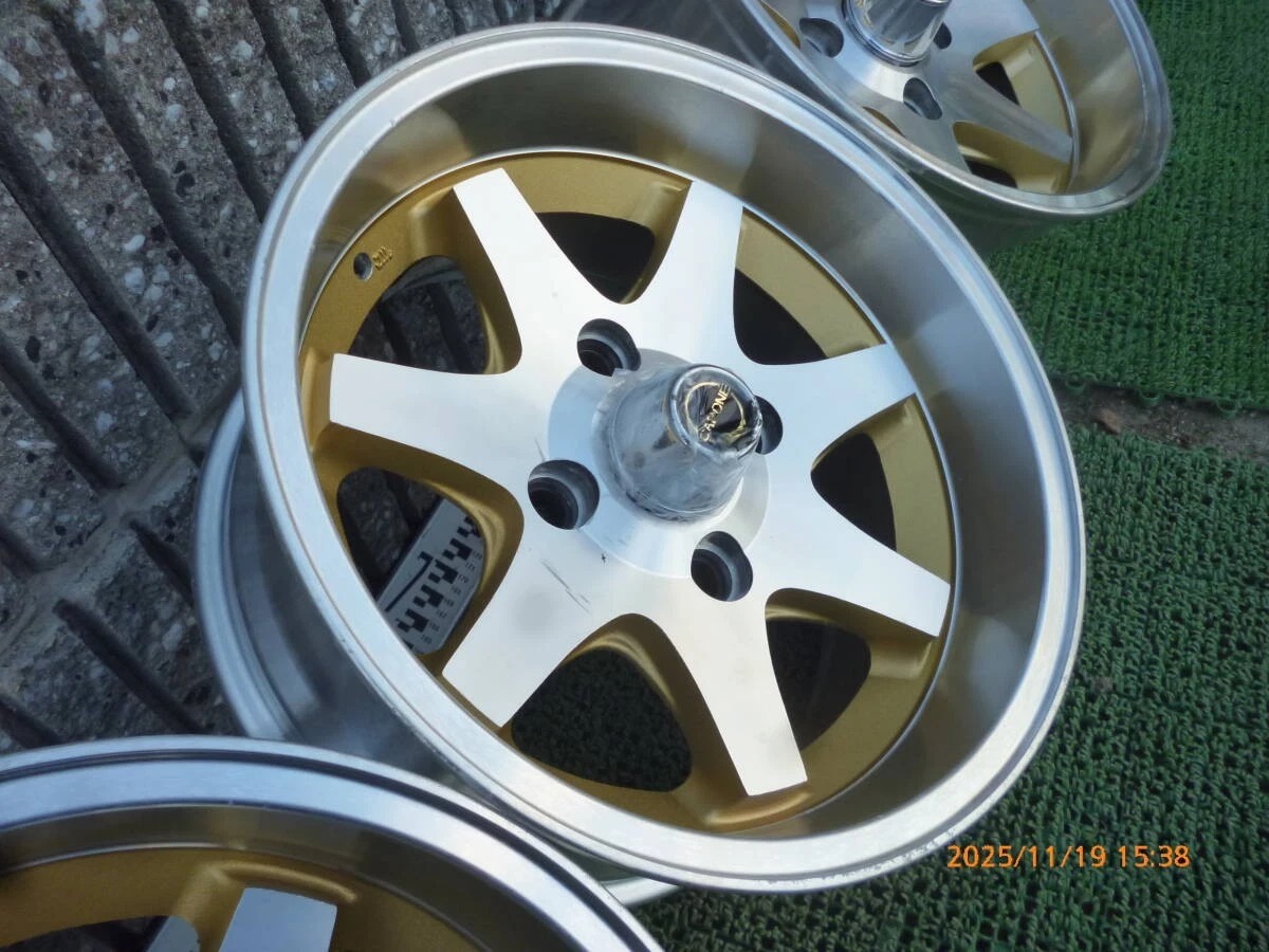 JDM CAPONE 7-Bx14 14x7J 114.3 4-hole 4-Book deep rim 4-Individual old No Tires - Image 5