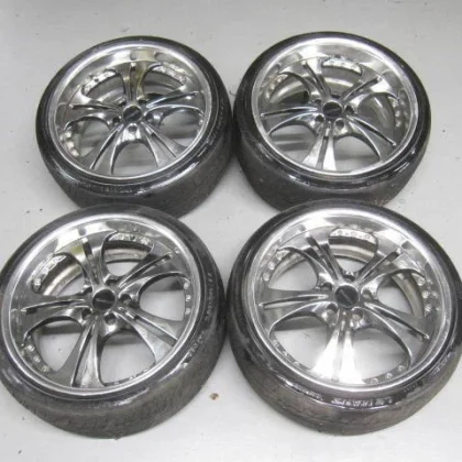 JDM SSR Fellini SL5 Chrome Plated 8.5J+35 9.5J+38 PCD114.3 5-hole 19-d No Tires