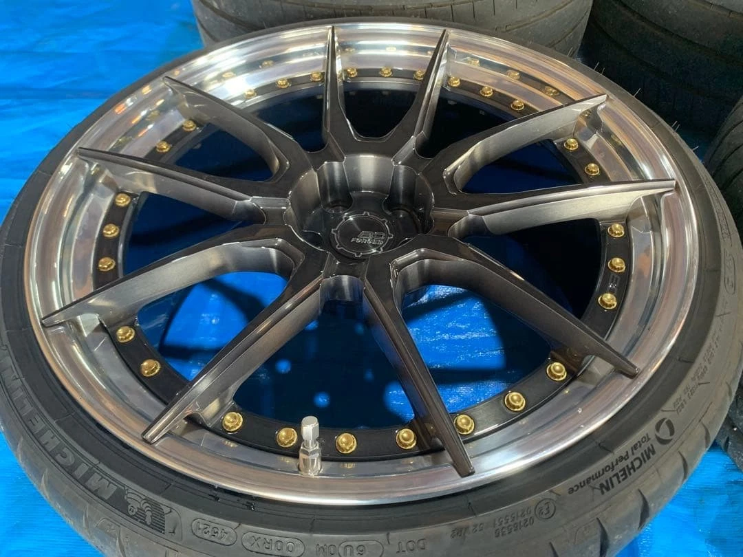 JDM Ferrari F430 F360 BC Forged 20/21 inch Carbon B compatible No Tires - Image 3