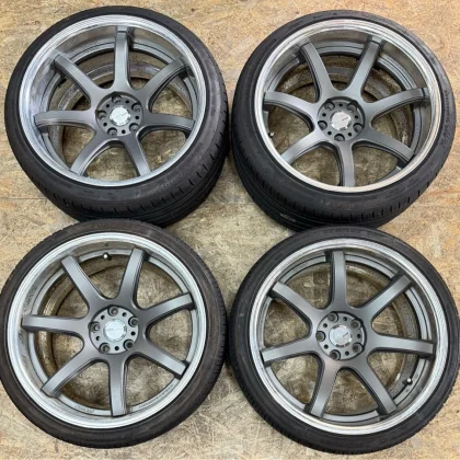 JDM Rare WORK emotion T7R 2P 198.5J+15 9.5J+13 PCD114.3 5-hole 5H Camr No Tires